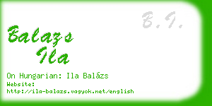 balazs ila business card